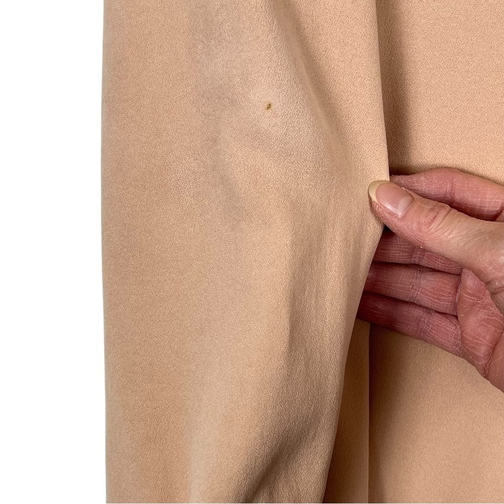 Rena Rowan 100% Silk Longline Career Blazer Jacket Flesh Colored Size 6 Vintage - Picture 11 of 13